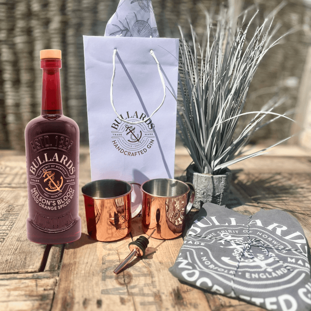 Nelson's Blood Rum, Copper Mugs and Pourer Bundle